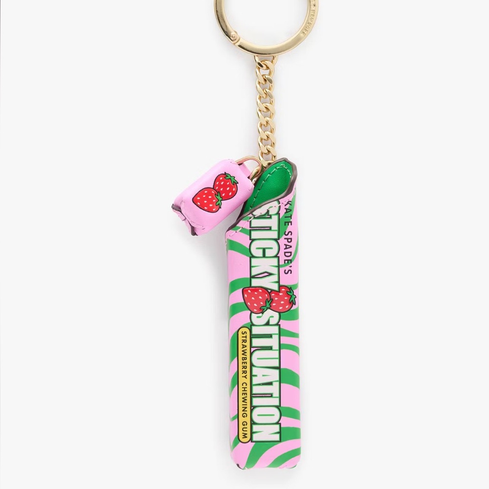 BRAND NEW Kate Spade Novelty Collection - Bubblegum Keychain/ Bag Charm